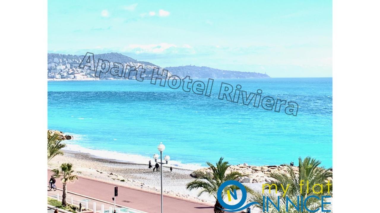 ApartHotel Riviera - Promenade des anglais - 1 Bedroom AC apartement - Amazing Sea View - Large terrasse - Balcon Vague Bleue Nice Buitenkant foto